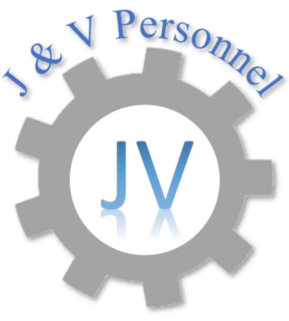 A picture of the logo for j & v personnel.